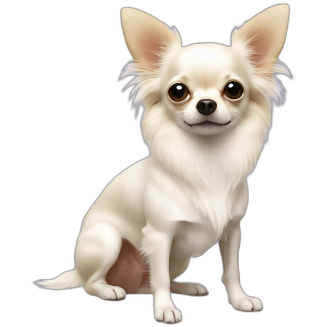 rice cake chihuahua longcoat white emoji