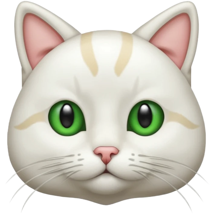creame un gato cachorro blanco solo blanco emoji