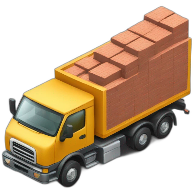 truck delivery bricks emoji