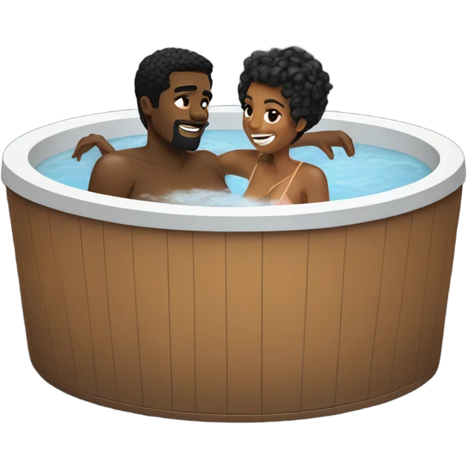 Hot Tub black people emoji