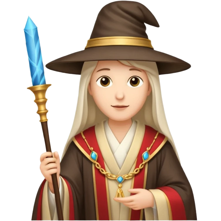 Elegant noble in long robes with tall hat, holding a scroll of orders.
 emoji