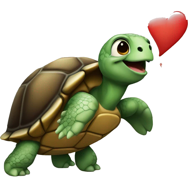 Turtle with a heart emoji
