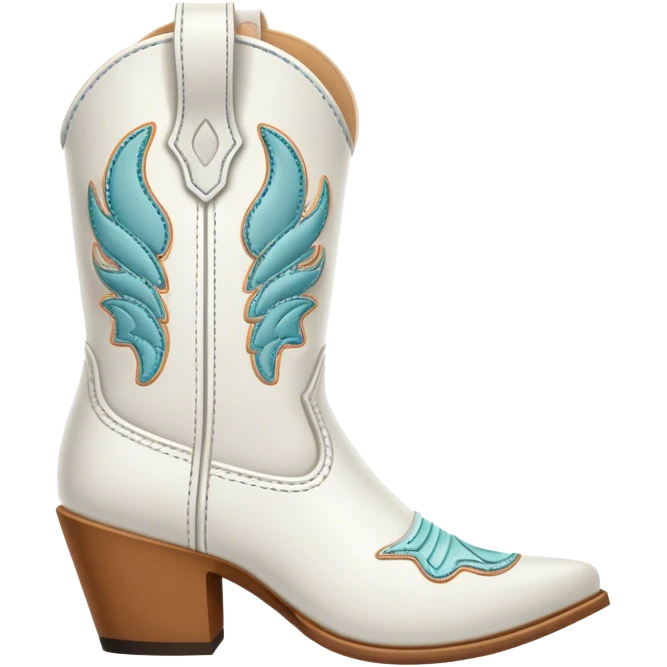 white cowgirl boot emoji