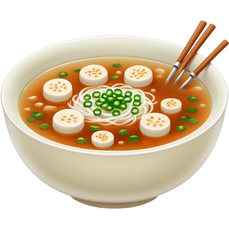 Make an emoji of tteokguk, a traditional Korean food. emoji