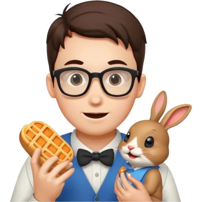nerd face emoji eats coderabbit logo emoji