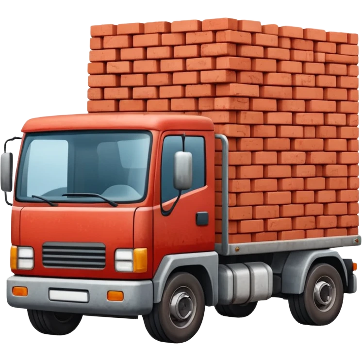 A truck with a thousand bricks  emoji