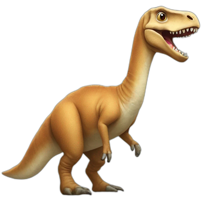 Un lama sur un t rex emoji