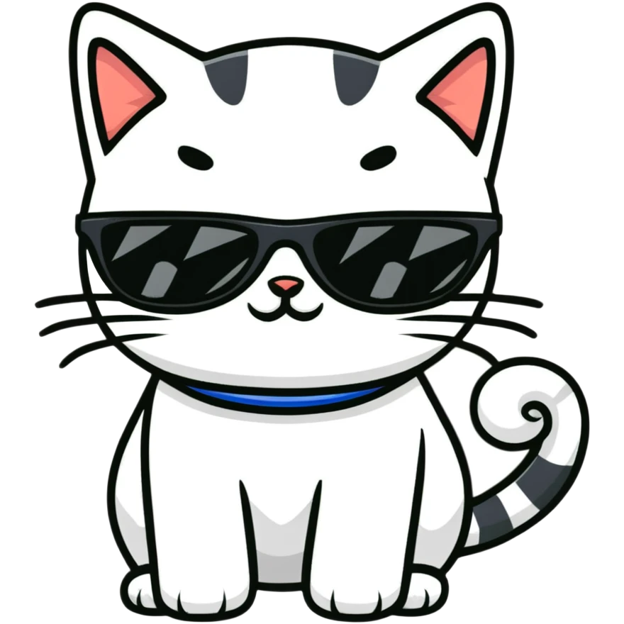 Cat with sunglasses emoji