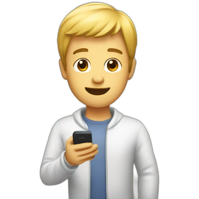 guy playing with phone emoji