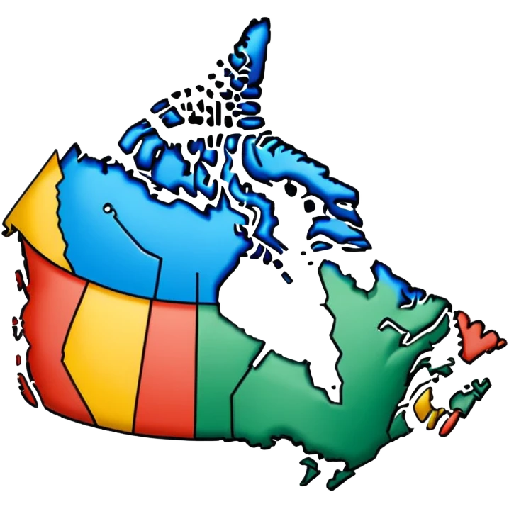 candian geoghrapgical perimeter all one colour emoji