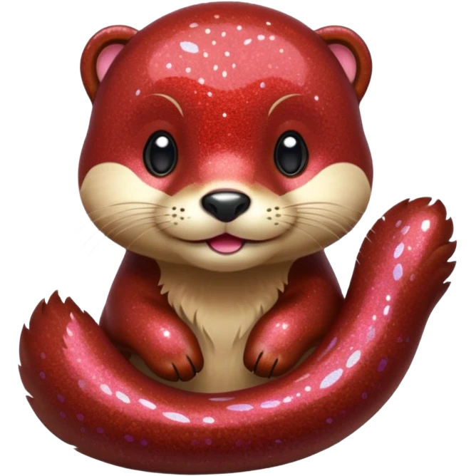 red glitter otter emoji