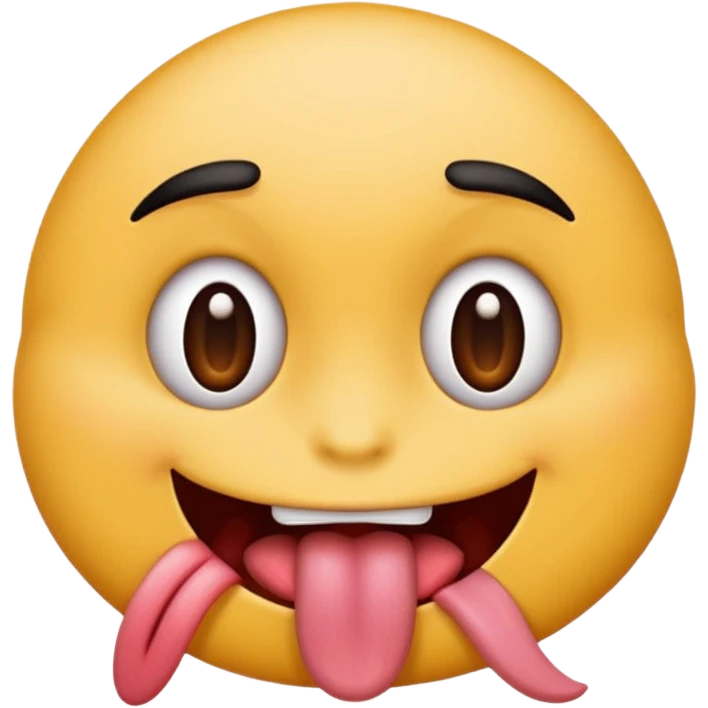 funny emojis with tongue out and lashes emoji