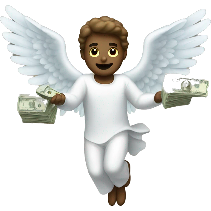 angel Flying money emoji emoji