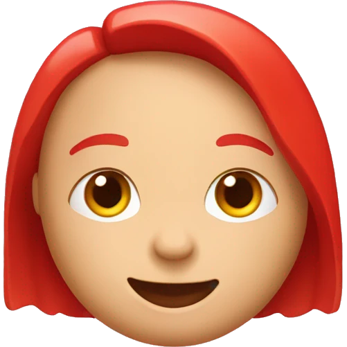 A red "G" with a cute face.  emoji
