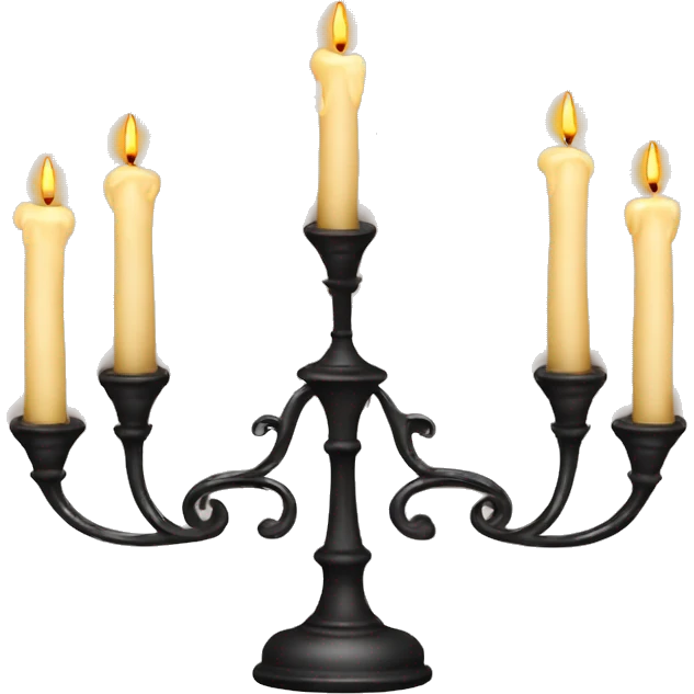 Vintage candelabra with candles emoji