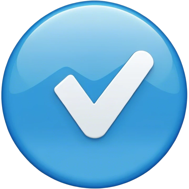 Blue check mark emoji