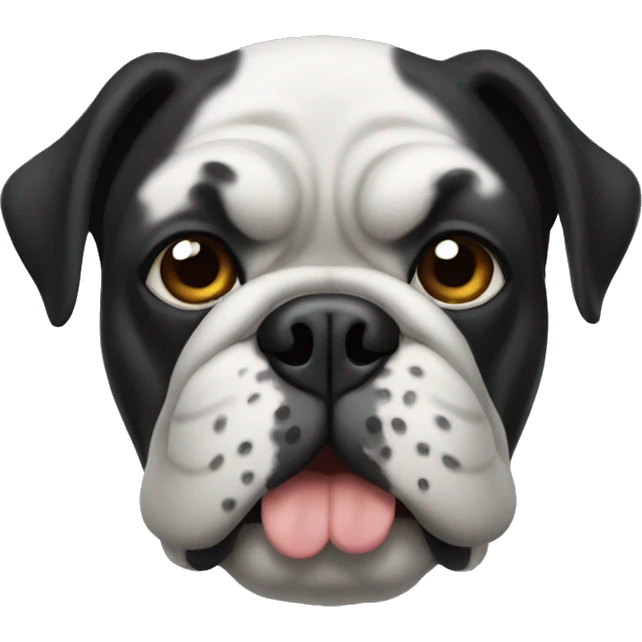 Black bulldog emoji