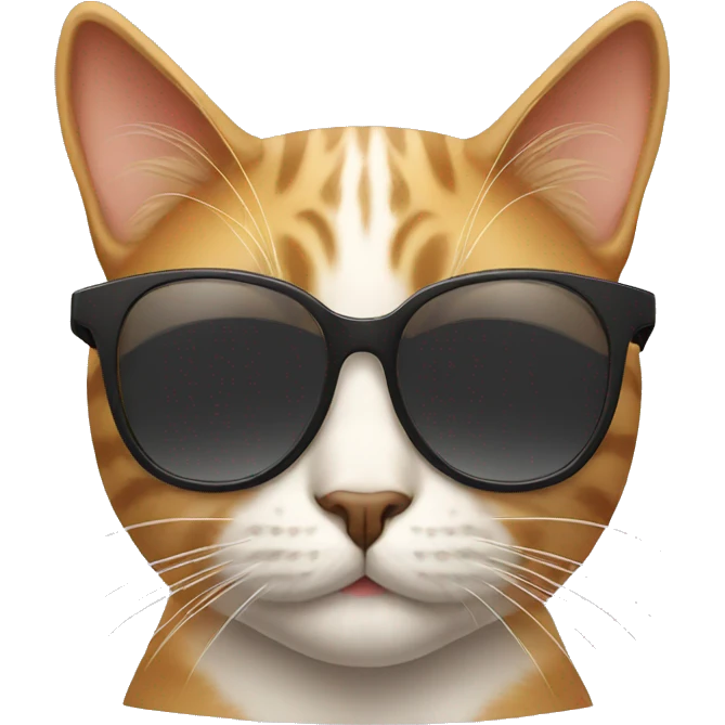Cat with sunglasses emoji