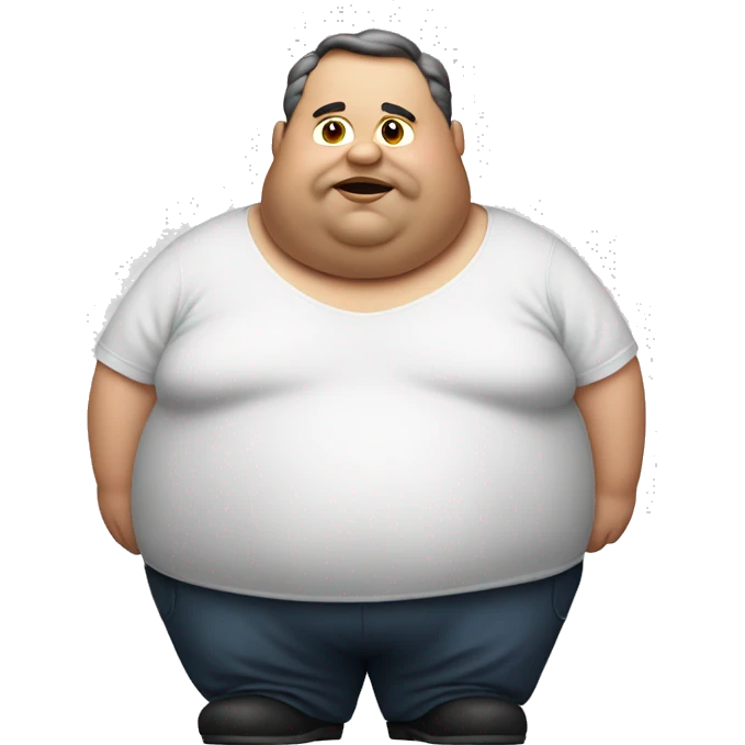 Very fat man emoji