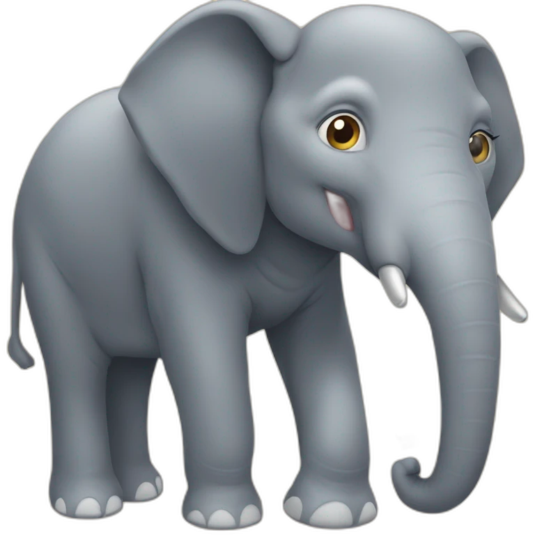 Chat sur un élèphant emoji