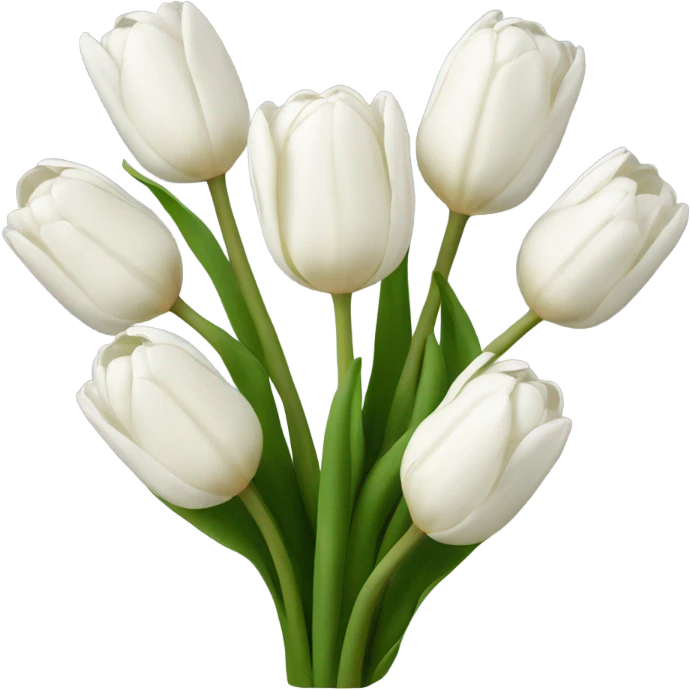 white tulip bouquet  emoji