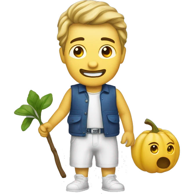 Человек с биноакулярами в медицинской форме emoji