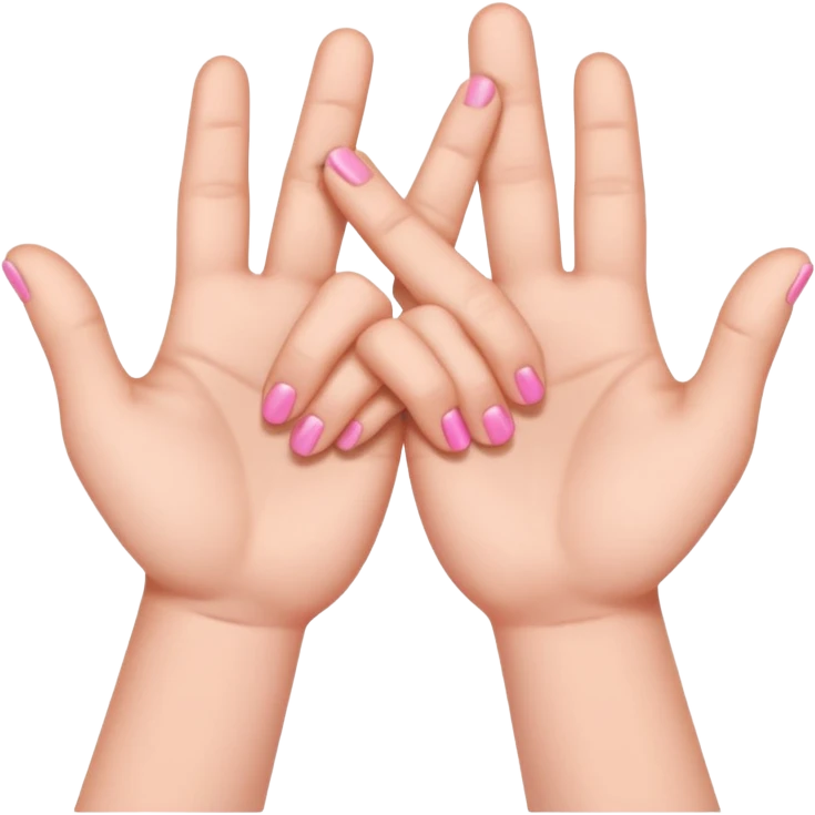 Little fingers locked two hands pinky promise emoji