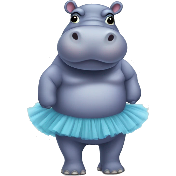 Hippo wear a tutu  emoji