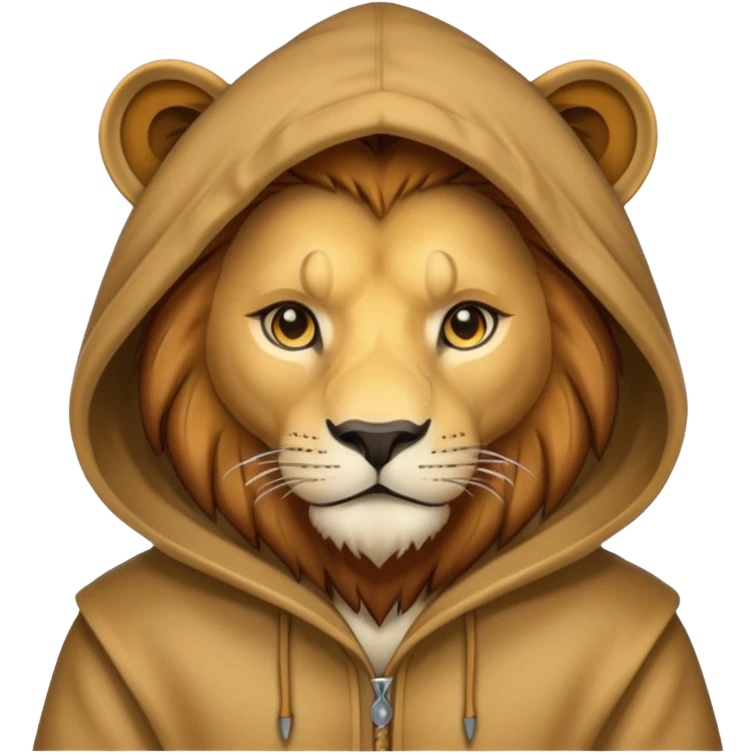 Hooded lion  emoji