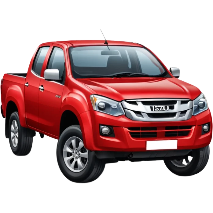red isuzu d-max pickup truck driving  emoji