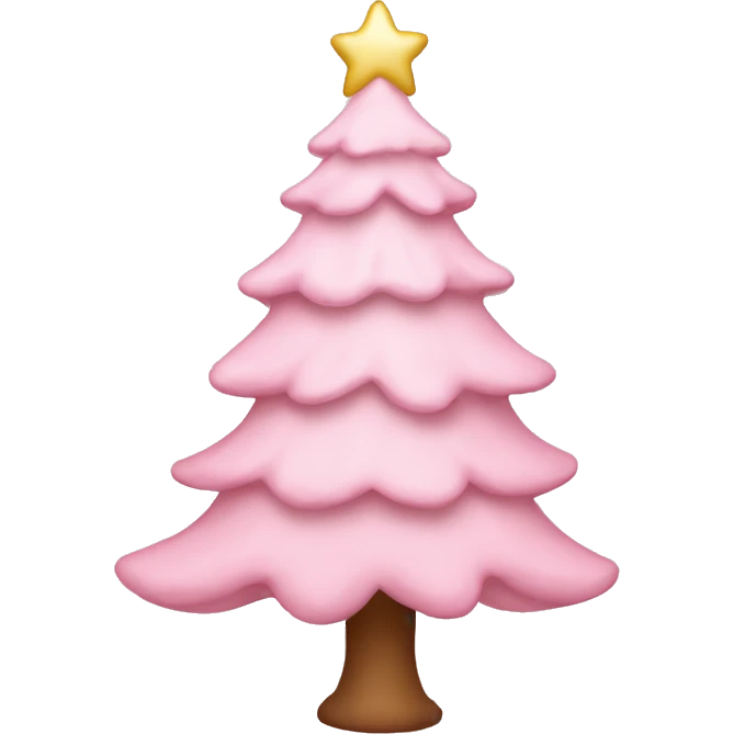 pastel pink christmas tree a n d emoji