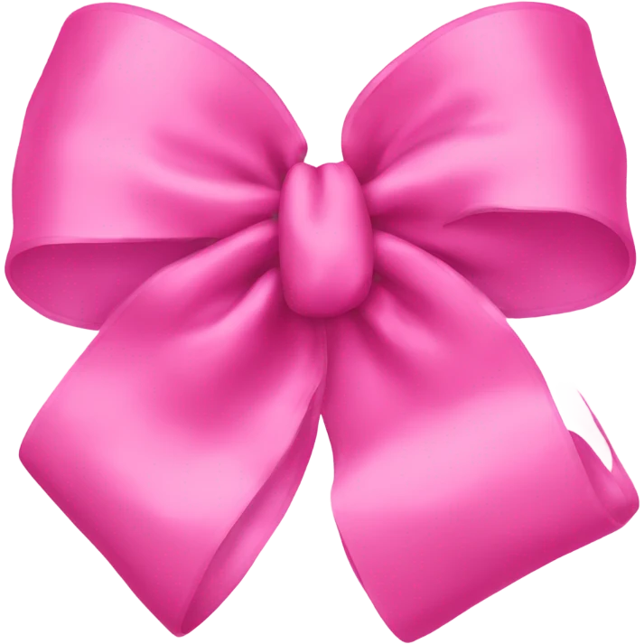Pink bow and curls emoji