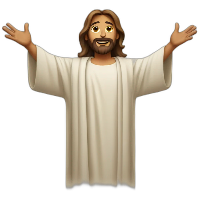 jesus open arms emoji