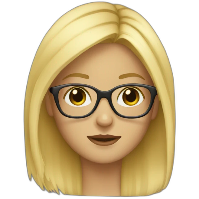 blonde-haired-girl-with-the-glases-What? emoji