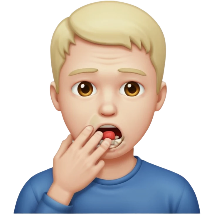 A guy choking himself  emoji