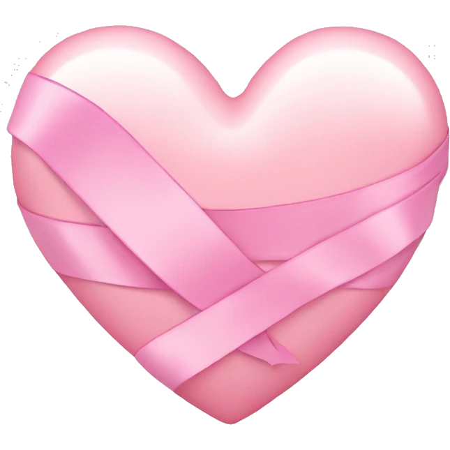Light pink heart with ribbon emoji