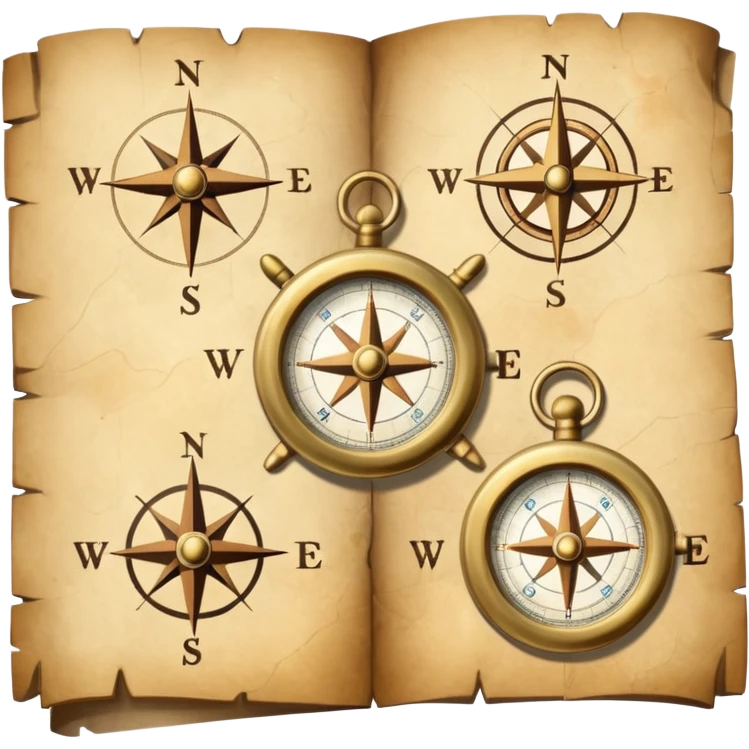 a map and a compass emoji