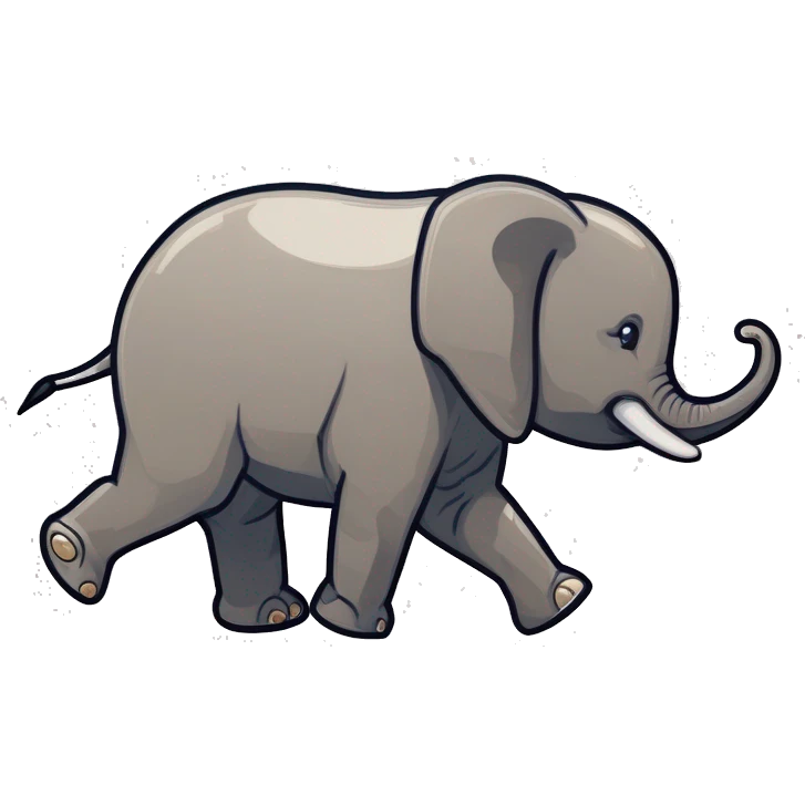 An Elephant running emoji