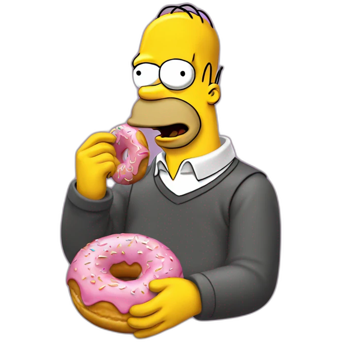 Homer simpson eating a donuts emoji
