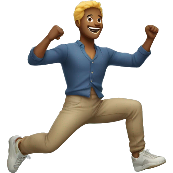  man doing jumping jack emoji