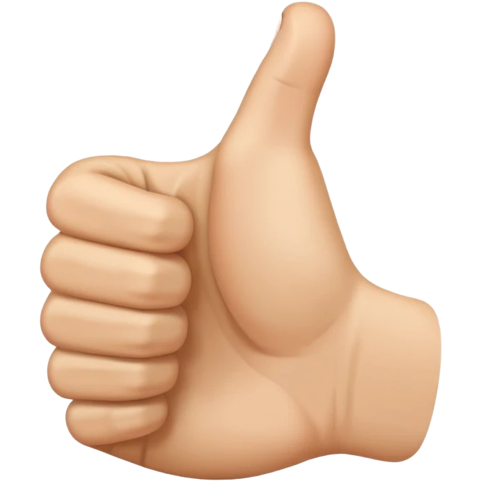 Thumbs up but the thumb is bent at 45 degree angle emoji