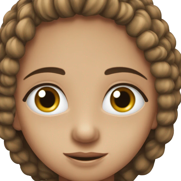 Bimba piccola riccia biondo scuro con occhi castani  emoji