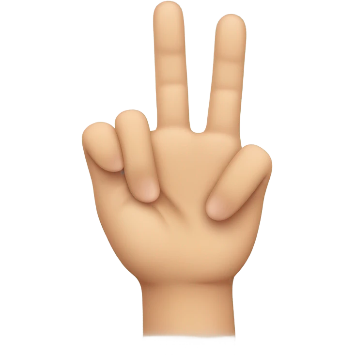 Hand Gesture Details:

Finger Positions:

Thumb: Extended outward.

Index Finger: Extended upward.

Middle and Ring Fingers: Folded down towards the palm.

Pinky Finger: Extended upward. emoji
