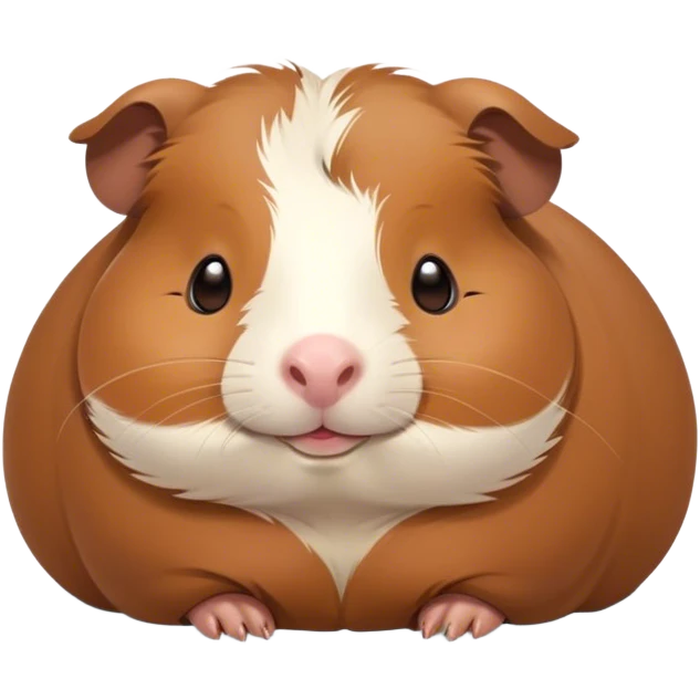 Meme-Worthy Cute Sleeping Brown Guinea Pig Portrait Emoji, Head resting peacefully with a contented smile, showcasing a delightfully chubby build and a luxuriously soft brown coat, eyes shut in a serene, cozy nap, Simplified yet hilariously adorable features, highly detailed, glowing with a soft, drowsy light, high shine, relaxed and utterly lovable, stylized with an air of playful laziness, bright and heartwarming, soft glowing outline, capturing the essence of a comically sleepy guinea pig, so meme-worthy it feels like it could instantly become the next viral sensation of adorable slumber! emoji