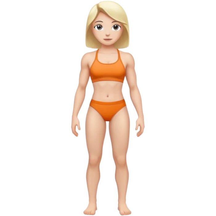 Shirtless female, full body emoji