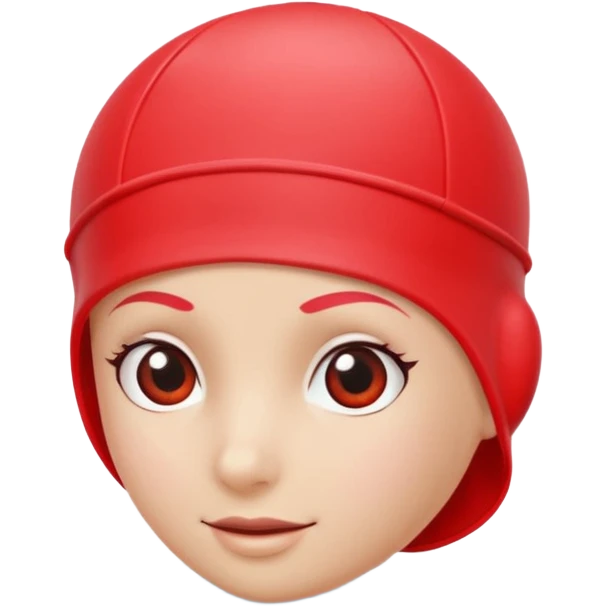 swim cap object icon, smooth rubber texture, bright color, pool equipment, 3D cartoon, mobile game icon style, centered, clean background, no text, no watermark
 emoji