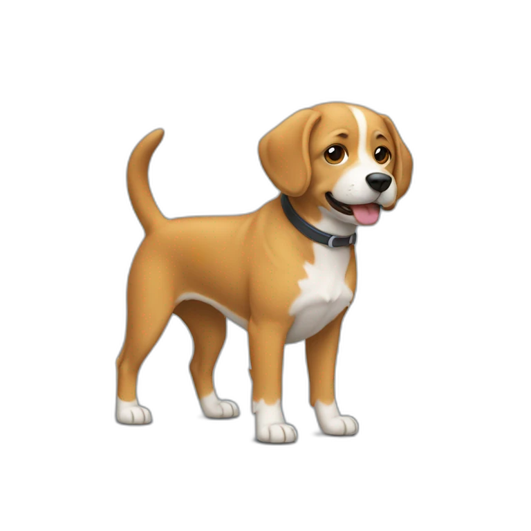 chien sur un homme emoji