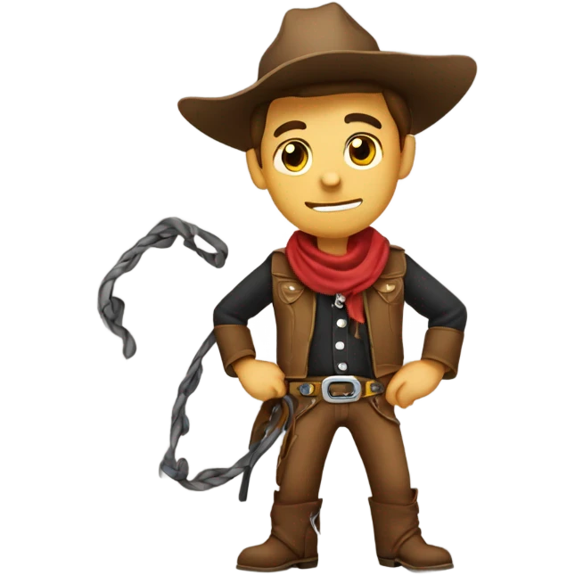 Cowboy cracking a whip  emoji