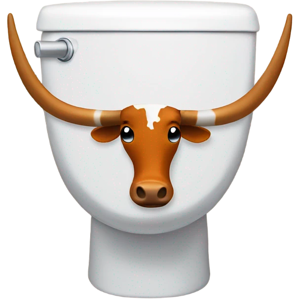 Longhorn in toilet bowl  emoji