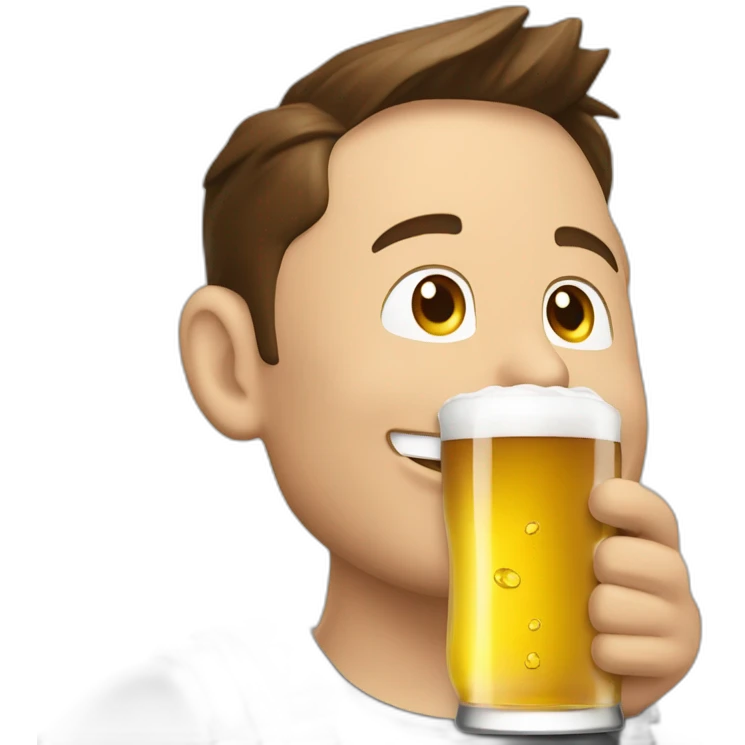 Elon Musk qui boit une bière  emoji
